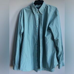 Mens Ralph Lauren Custom Fit Dress shirt size XL green/blue